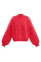 Pullover Herzi in Rot