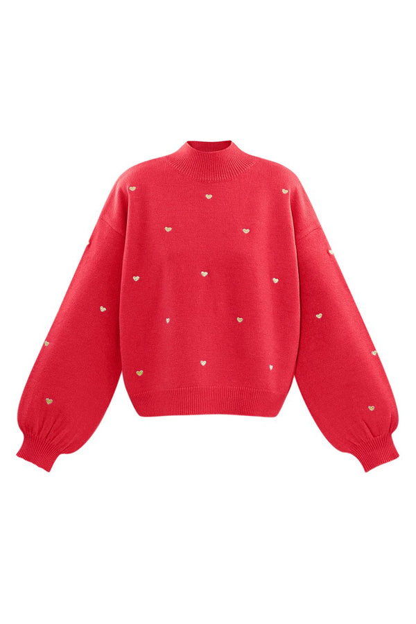 Pullover Herzi in Rot