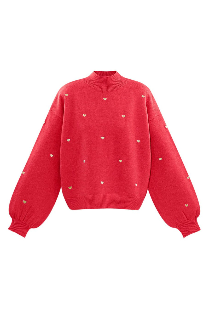 Pullover Herzi in Rot