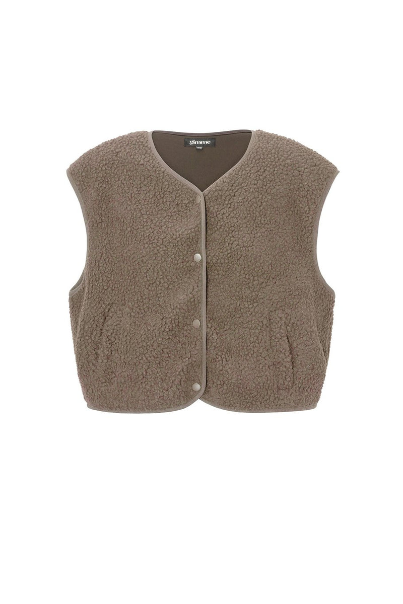 Weste Teddy in Braun