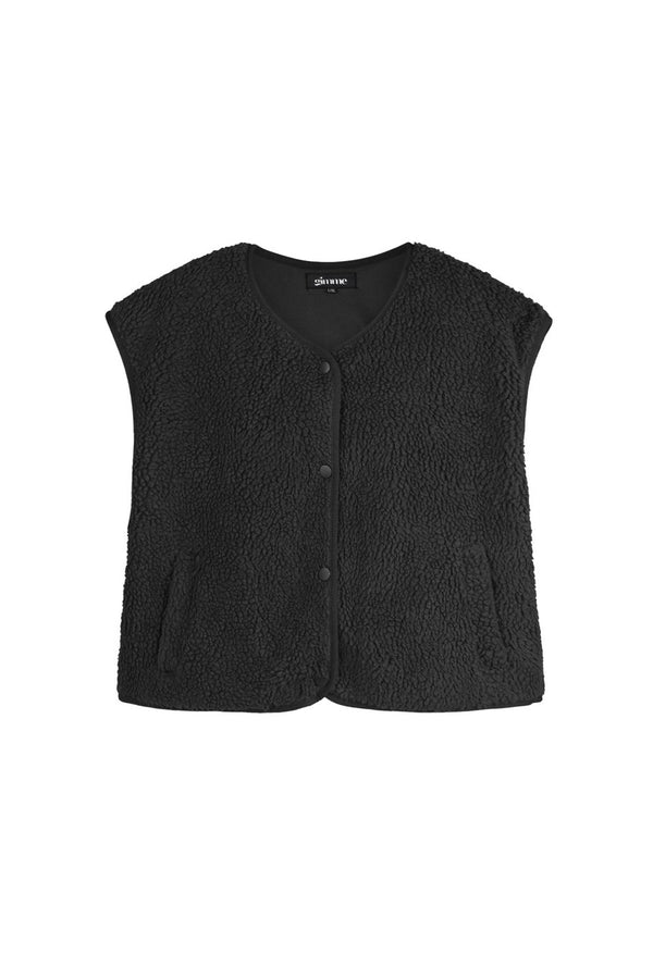 Weste Teddy in Schwarz