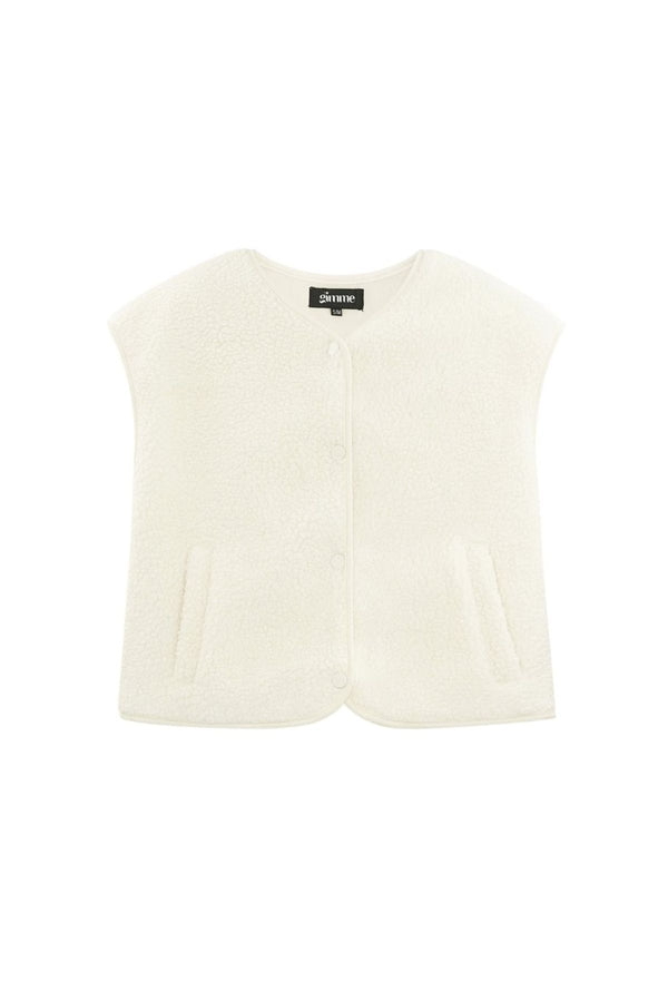 Weste Teddy in Off-White