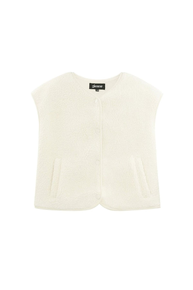 Weste Teddy in Off-White