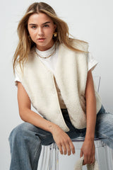 Weste Teddy in Off-White