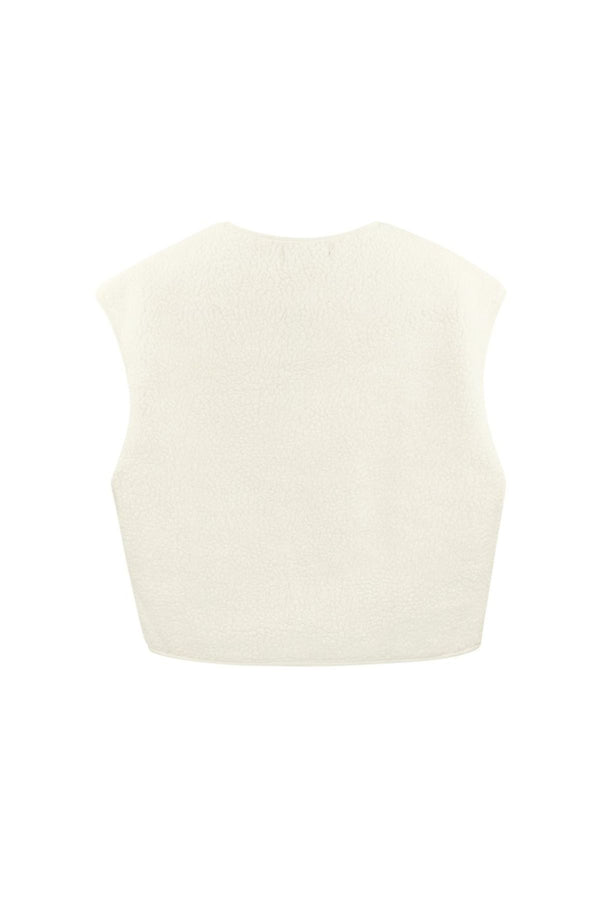 Weste Teddy in Off-White