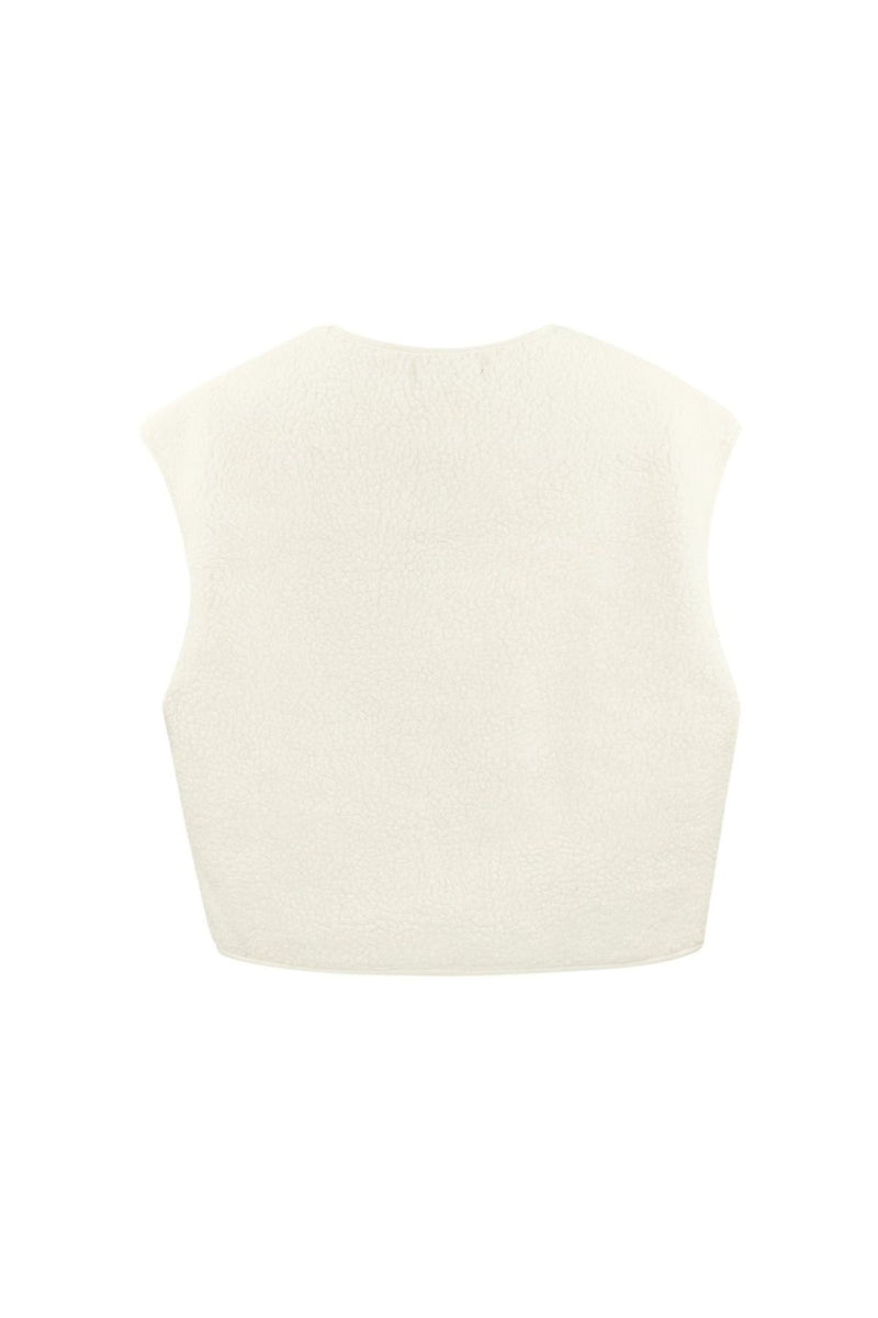 Weste Teddy in Off-White