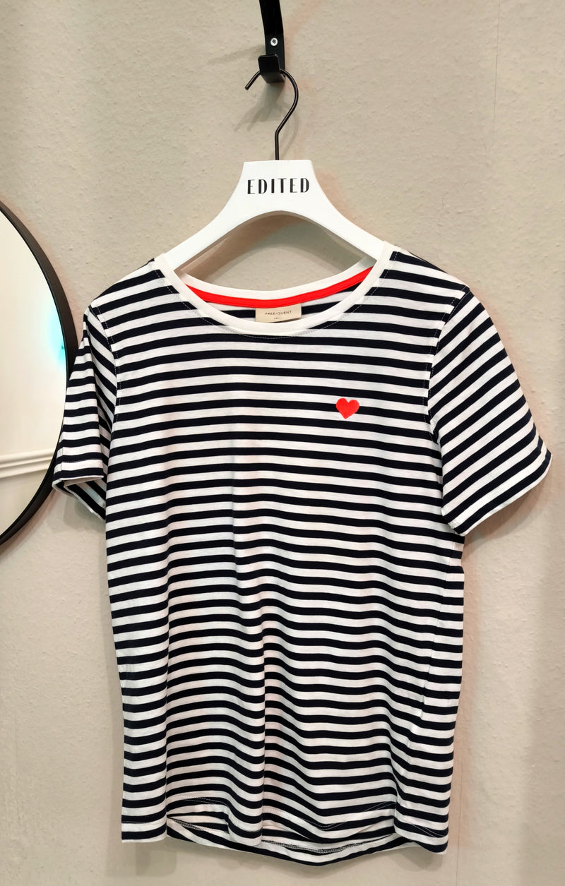 T-Shirt Mian in Star Off-white w. Navy Blazer
