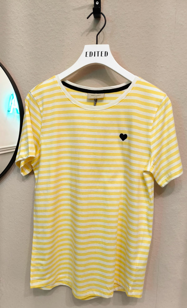 T-Shirt Mian in Star Off-white w. Popcorn
