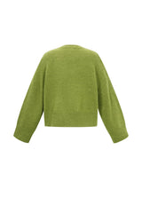 Pullover mit Glitzer in Grün