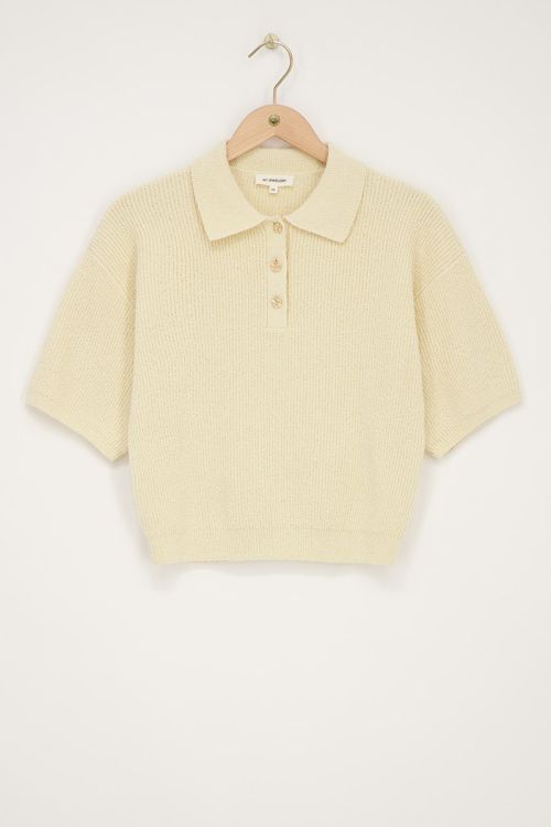 Bouclé-Polo in Beige