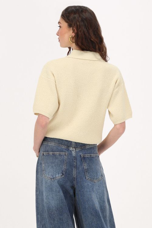 Bouclé-Polo in Beige