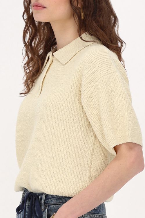 Bouclé-Polo in Beige
