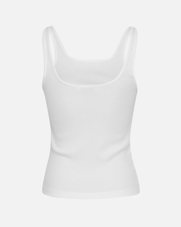 Top Betrina Rib SL in Bright White