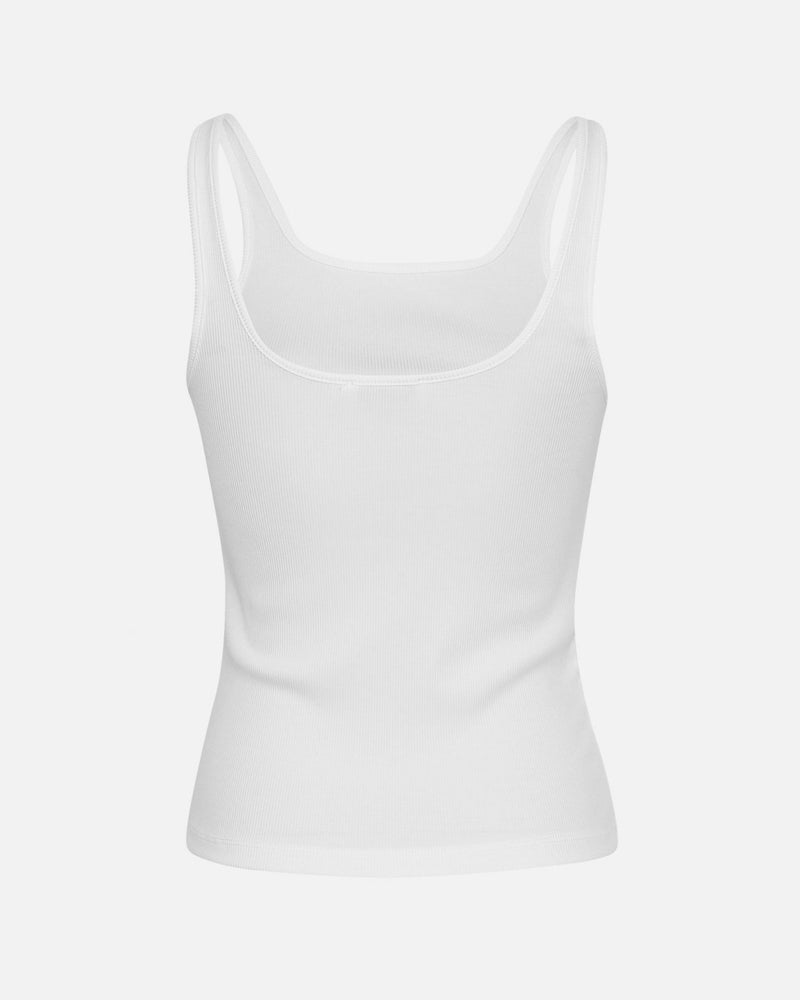 Top Betrina Rib SL in Bright White