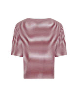 T-Shirt Jana in Weiß/Rot gestreift