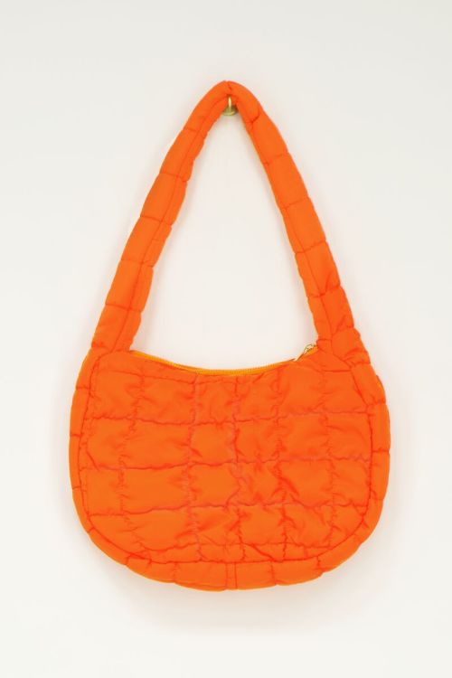 Puffertasche in Orange