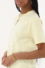 Gelbes T-Shirt Bonheur aus Baumwolle