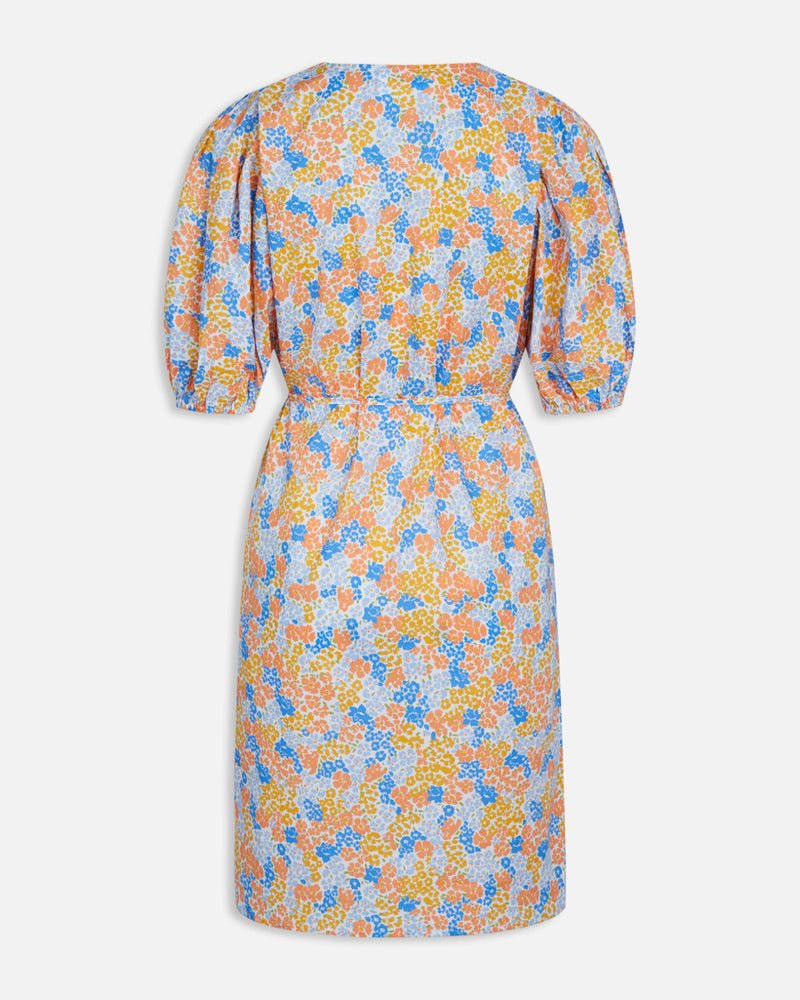 Kleid Elica-DR2 in Orange/ Blue Flower