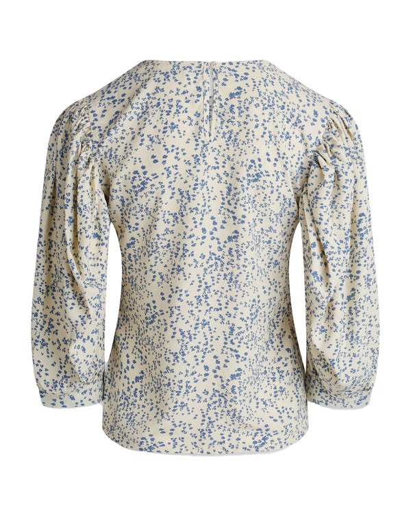Bluse Gidy in Creme/Blue Flower