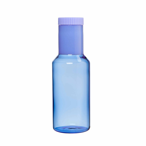 Tube Glass Karaffe 1L in Blue