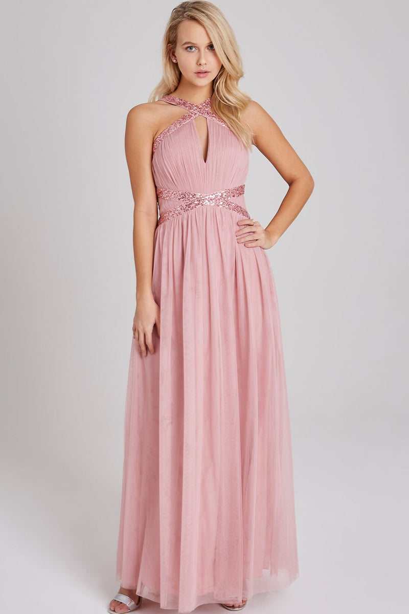 Tüllkleid mit Pailletten - SHILA