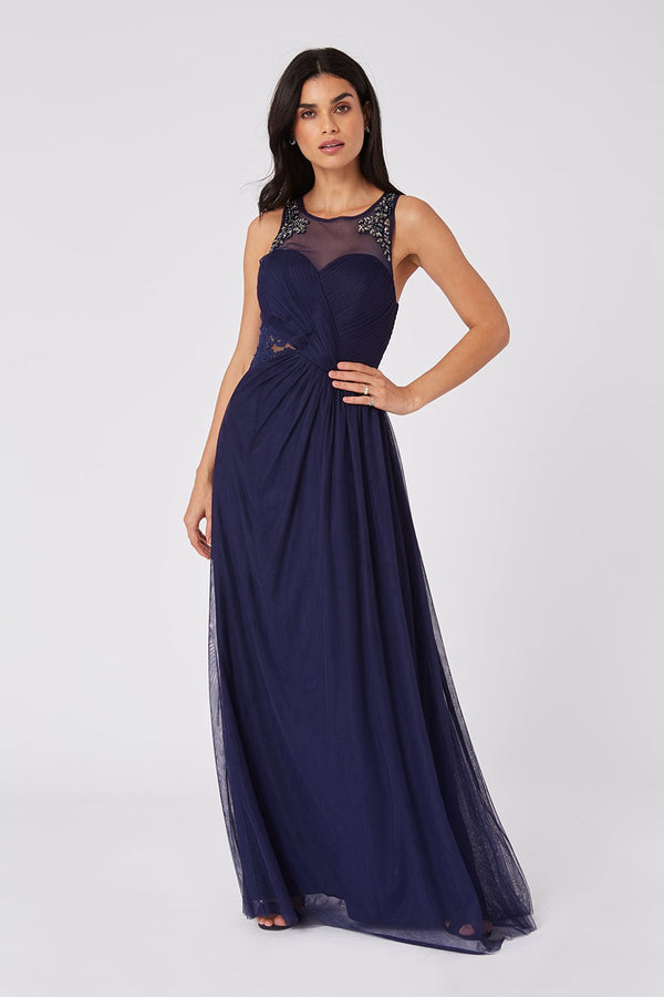 Chiffonkleid mit Spitze - SHILA