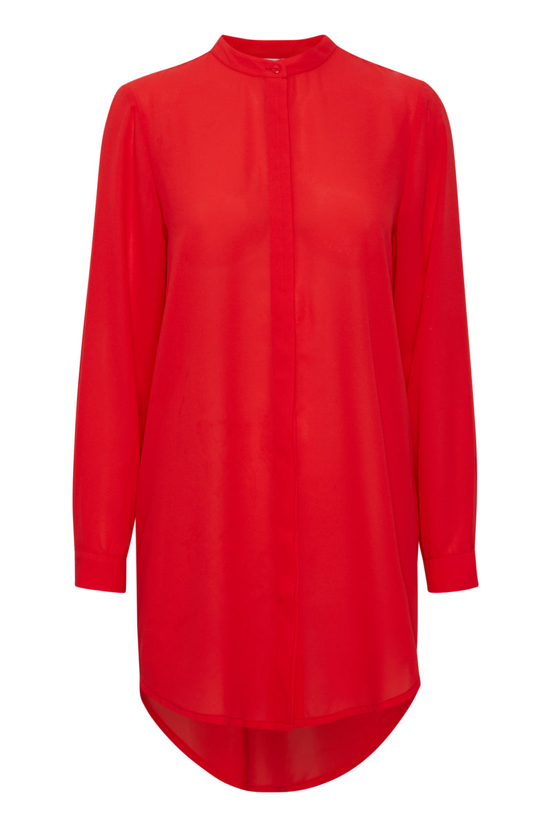 Bluse Cellani Long in Poppy Red