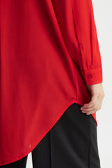 Bluse Cellani Long in Poppy Red