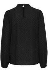 Bluse Cellani Flock in Black