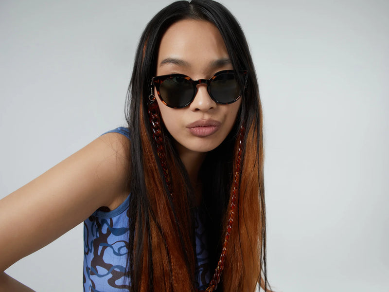 Sonnenbrille Lulu Crystal in Giraffe