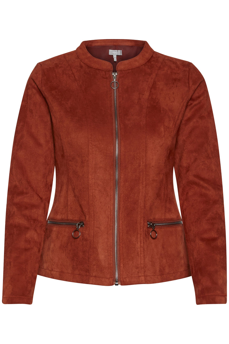 Velourjacke Frmasuede Burnt Henna - SHILA