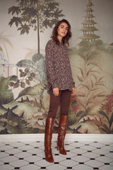 Bluse Caisa in Decadent Chocolate