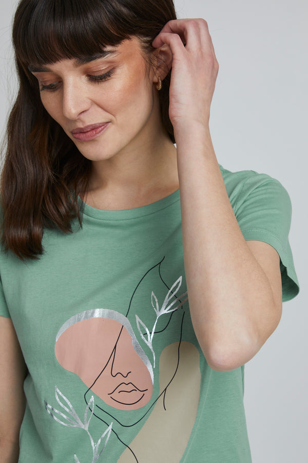 T-Shirt Fefresh in Grün