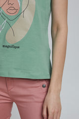 T-Shirt Fefresh in Grün