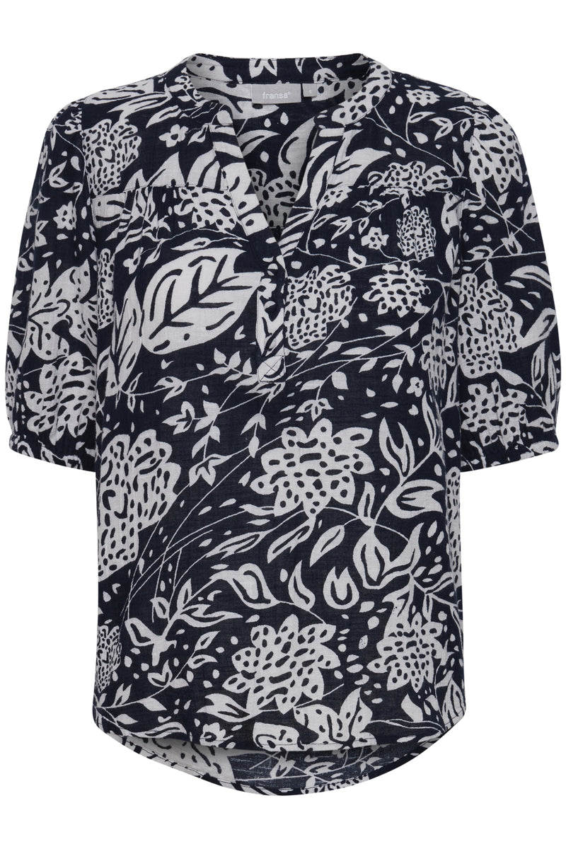Bluse Bubble in Navy Blazer Mix