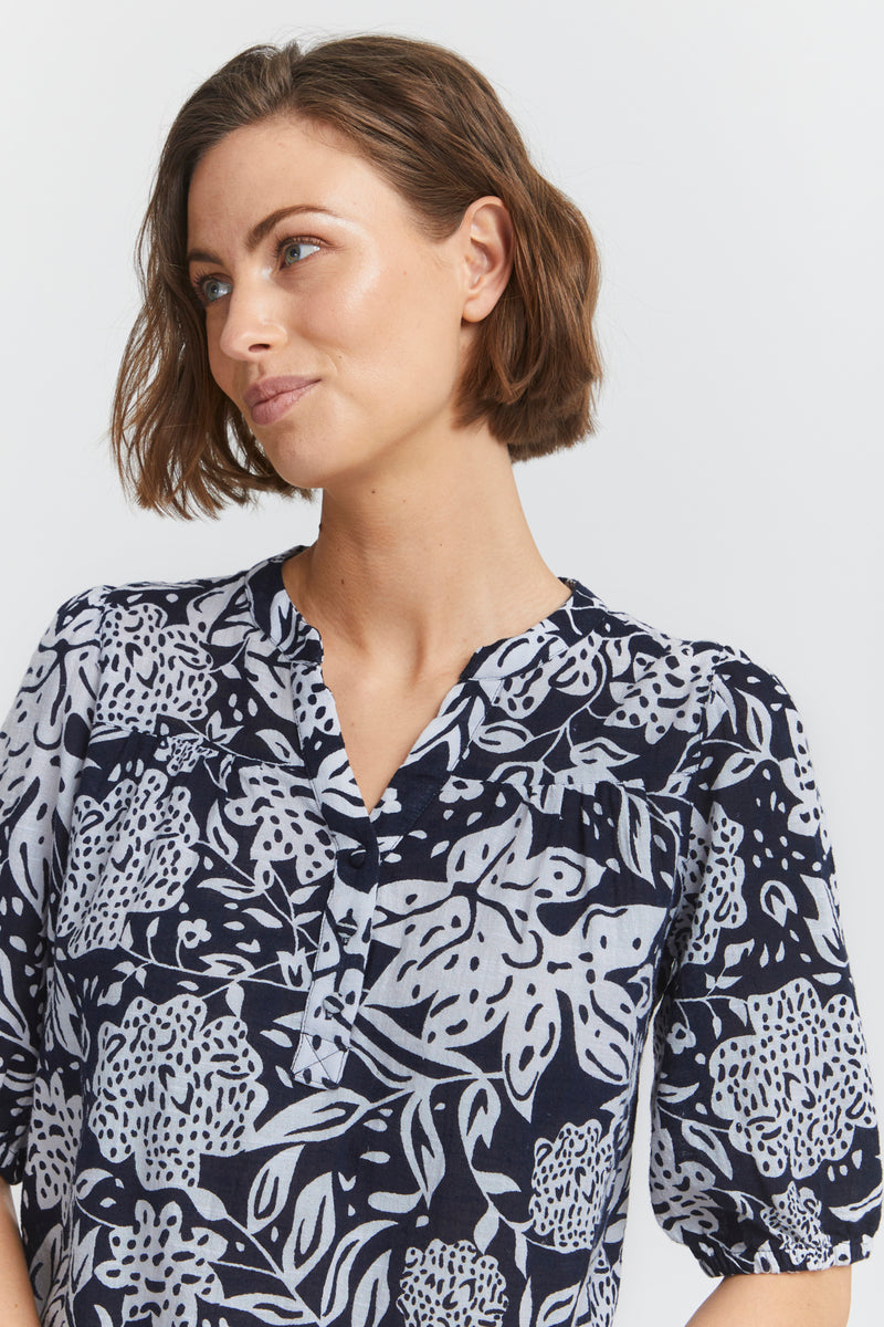 Bluse Bubble in Navy Blazer Mix