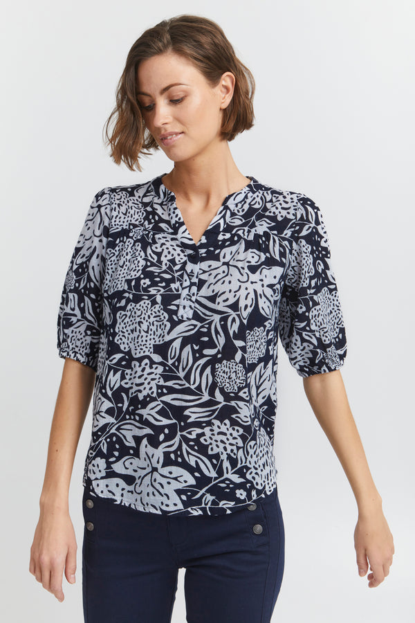 Bluse Bubble in Navy Blazer Mix