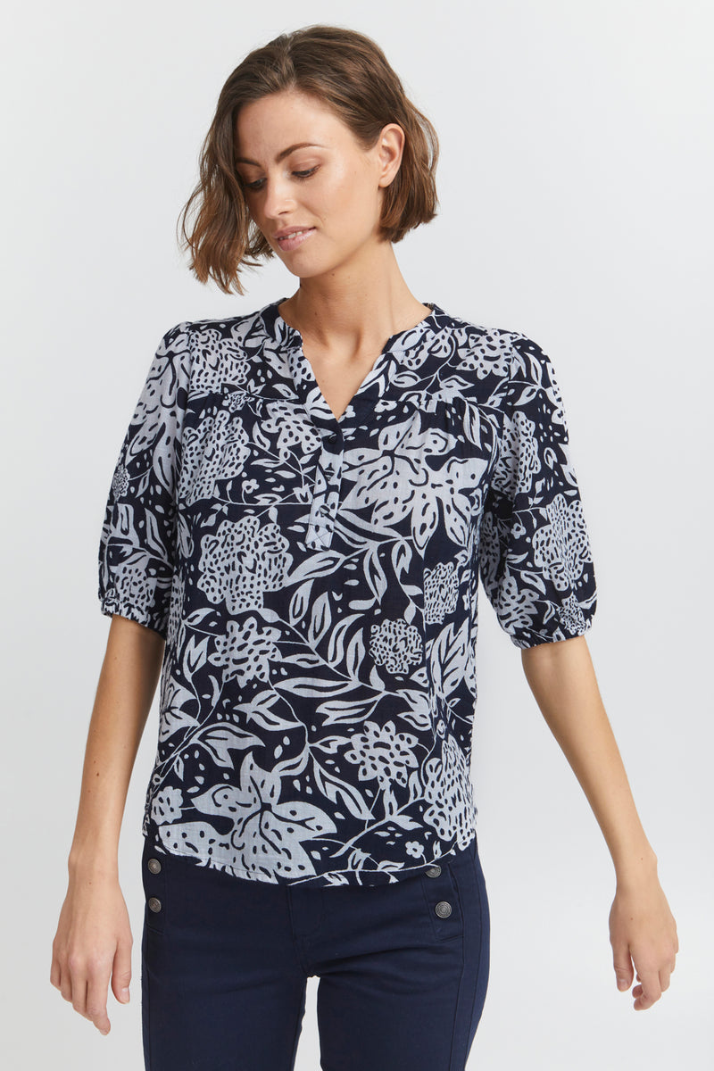 Bluse Bubble in Navy Blazer Mix