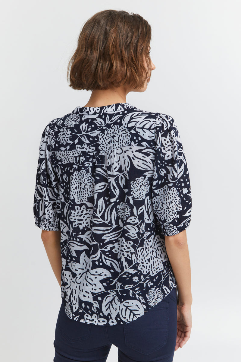 Bluse Bubble in Navy Blazer Mix