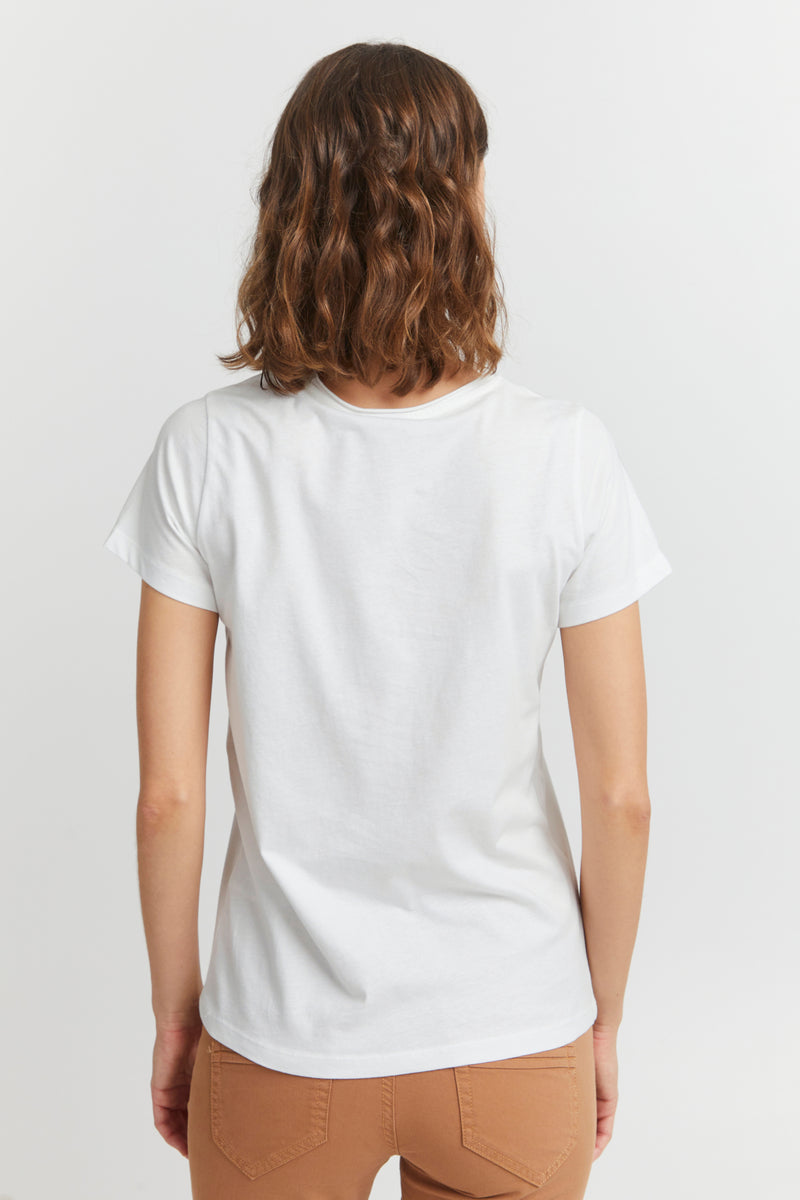 T- Shirt Suni von Fransa in Blanc de Blanc