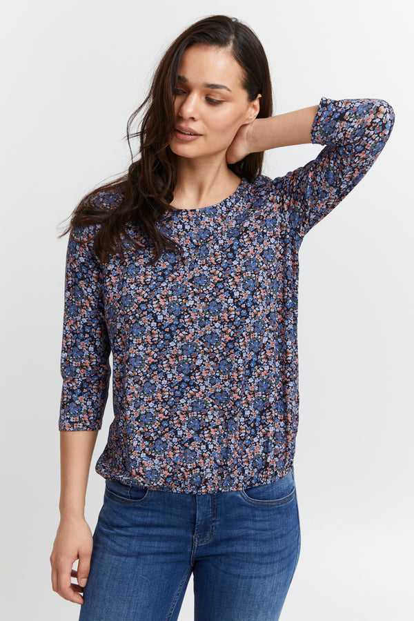 Bluse Flora in Dutch Blue Mix