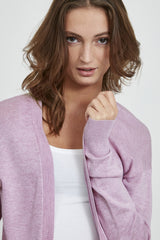Long Cardigan Pimba in Mauve Mist Melange