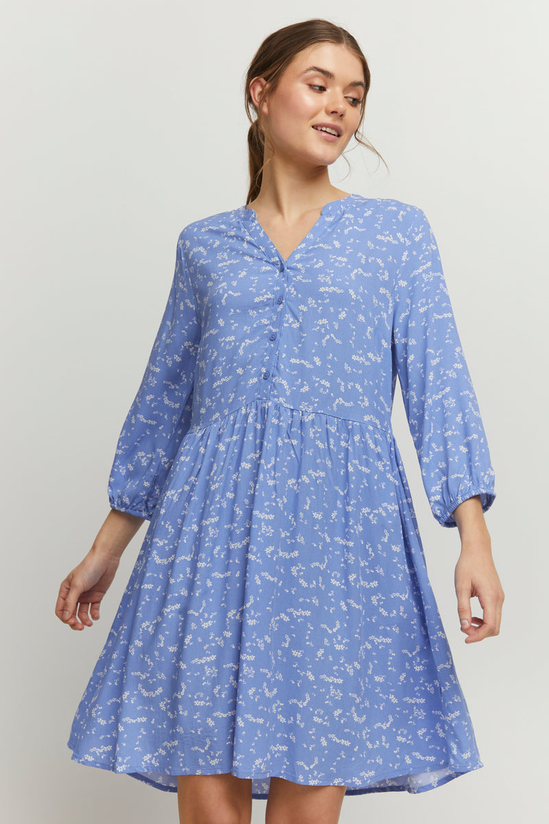 Kleid Joella mit Knopfleiste in Ultramarine Mix