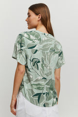 Bluse Joella in Hedge Green Mix