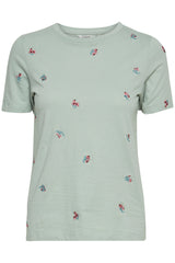 T- Shirt Teri in Aqua Grey Mix
