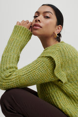 Pullover Oksana in Spinach Green Melange