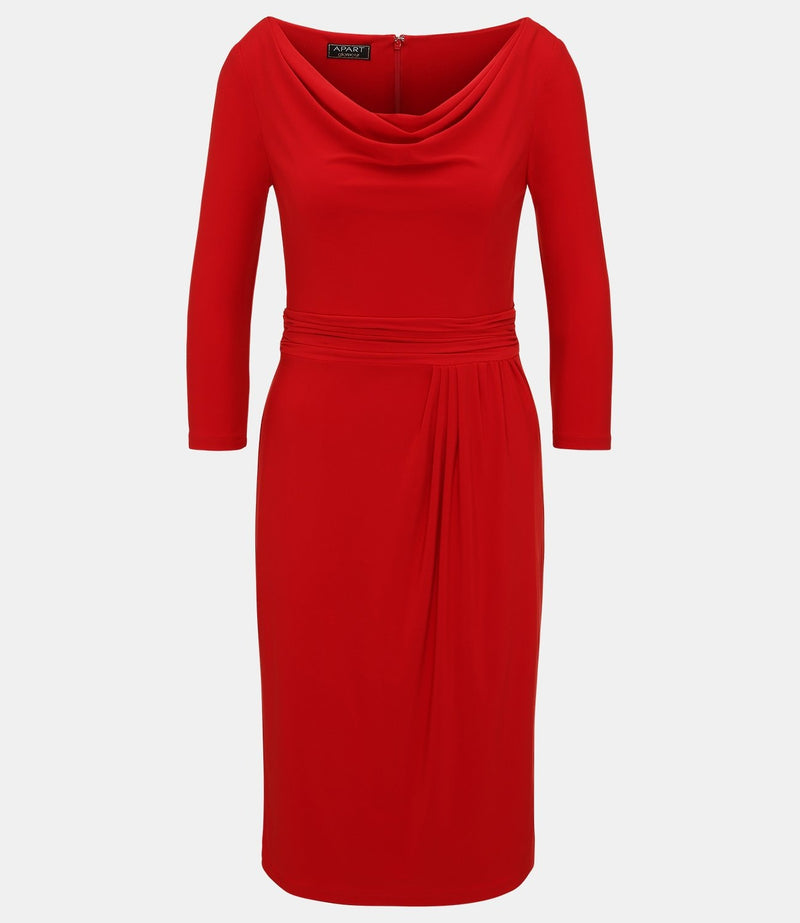 Jerseykleid mit Wasserfallausschnitt - SHILA