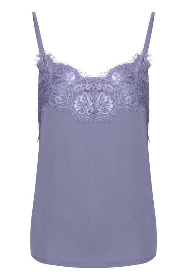 Spitzentop Clara in Blue Granite