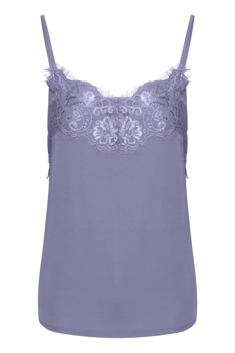 Spitzentop Clara in Blue Granite
