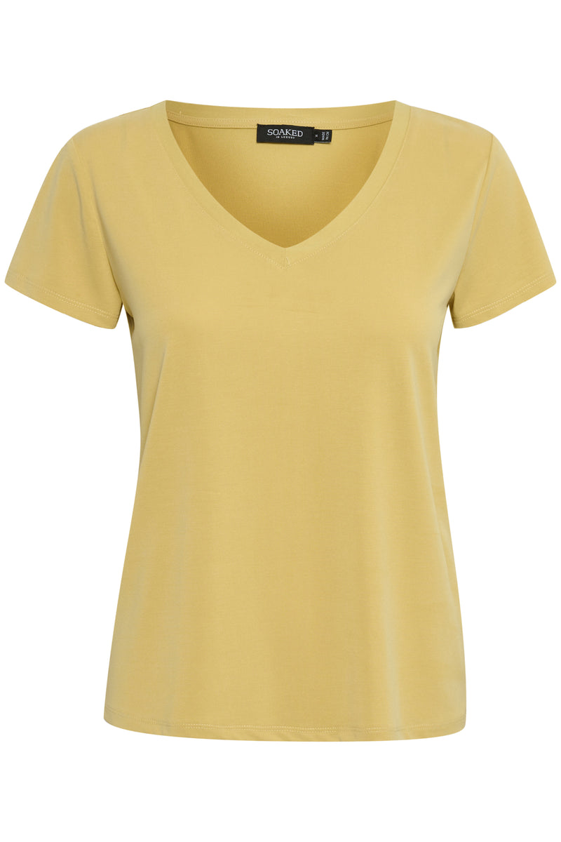 T- Shirt Columbine V- Neck in Silver Fem